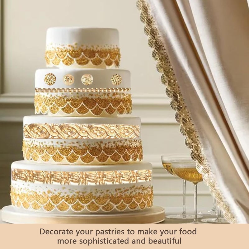 Pofflujent 3 Pcs Baroque Silicone Molds Baroque Style Curlicues Scroll Lace Fondant Silicone Mold Scroll silicone Baroque Mold Relief Flower Lace Mould for Wedding Birthday Cake Decoration - Image 5